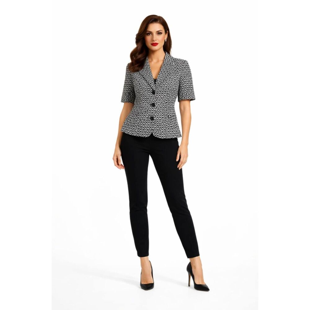 The Limited Short Sleeve Blazer Jacket Coat 3 Button Women's Medium WOMAN'S